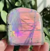 Venta Caliente Transfronteriza Piedra Lunar Azul Púrpura Natural Labradorita Geométrica Irregular Piedra para Paisajismo de Acuario Adornos Decorativos Venta al Por Mayor