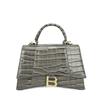 Bolsa Reloj de Arena para Mujer 2023 Nueva Moda Transfronteriza Patrón de Cocodrilo Color Sólido Bolso de Mano Bolso Cuadrado Pequeño Bolso Elegante de Hombro Único Cruzado