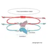 Pulsera tejida de mariposa al por mayor transfronterizo, pulsera de cuentas para parejas y amigos, pulsera de cordón de cera ajustable con mariposa de aleación