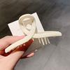 Celebridad de Internet Coreana Pinza Simple de Perlas para Agarrar Cabello Plato de Baño Pinza para Agarrar Cabello Temperamento Femenino Pasador Pasador para la Parte Posterior de la Cabeza