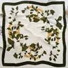 Novo lenço floral branco fresco de alta qualidade, cachecol quadrado versátil para primavera e outono, cachecol xale, lenço pequeno profissional