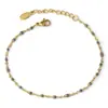 Pulsera nueva europea y americana de acero inoxidable de Amazon, 8 colores estilo bohemio pulsera simple para mujer