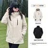 WENHOUU Chaqueta de plumón tres en uno con forro softshell ligero para hombre y mujer, conjunto de dos piezas, ropa exterior para viajes y montañismo