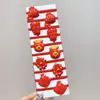 Diadema Infantil Roja Año Nuevo Goma Pequeña Año Nuevo Cuerda para el Cabello Linda y que No Lastima Adorno Festivo para la Cabeza Cuerda para el Cabello de Niñas Accesorios para el Cabello