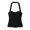 Al por mayor 2026 Primavera Nuevo Top de Mujer Plisado con Cuello Halter Estilo Europeo y Americano 6310