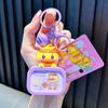 Chaveiro de pato amarelo genuíno, chaveiro com luz noturna luminosa, pingente de bolsa, boneca de máquina de pegar, pequeno presente, atacado