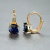 Pendientes de circonita cúbica morada de nueva ronda Cross-border Wish, modernos y versátiles, joyería al por mayor estilo europeo y americano