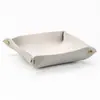 Caja de almacenamiento de escritorio caja de almacenamiento para armario de recibidor de cuero PU almacenamiento de artículos varios de calidad llaves cosméticos almacenamiento conveniente