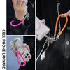 Cordón elegante de 6 mm con hebilla doble para teléfono móvil, para muñeca, corto, funda para teléfono móvil, cordón tejido, cordón para cámara/llaves, antipérdida