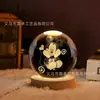 Luminária Noturna Bola de Cristal Luminous Desenho Animado Transfronteiriça, Lâmpada Decorativa Criativa para Mesa de Quarto, Enfeite de Presente de Feriado, Luz de Ambiente