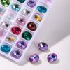 Taladro de Uñas Forma Ovalada de Huevo Huevo de Paloma Super Brillante K9 Vidrio Brillante Cristal Transparente Forma Puntiaguda Joyería para Uñas