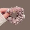 Goma para el pelo de estrella suave francesa para intestino grueso para mujer Estilo coreano Nueva goma de satén Moda Versátil Duradera Banda de goma Accesorios para el pelo
