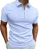 Nova Camisa Polo Estampada de Manga Curta com Botões para Homens da Amazon Verão Europeu Americano
