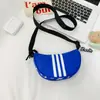 Bolsa de Bollo Casual para Niños y Niñas Bolsa Cruzada Ultraligera Hombro Único Simple Versátil de Moda Genial Bolsa Rayada con Letras para Niños