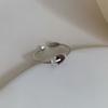 Anillo de amor con apertura geométrica, diseño de nicho para mujer, ligero, de lujo, personalizado, estilo moderno y frío, anillo de plata de ley 925.