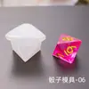 Molde de Resina de Cristal DIY Amapola Divertido Soporte de Exhibición Redondo Molde de Silicona para Dados Runas Letras