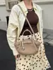 2026 Verano Estilo Coreano Diseño de Nicho Bolso de Mano de Piel de Vaca Bolso Dumpling Bolso Cruzado de Hombro de Cuero Genuino Bolso Cruzado de Moda para Mujer Transfronterizo
