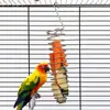 Comedero Colgante para Loros Tenedor de Frutas Cesta para Buscar Comida de Acero Inoxidable Utensilio Colgante para Pájaros Cesta de Comida