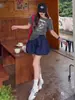 Shorts de trabajo estilo americano para mujer, diseño de verano con múltiples bolsillos, falda-pantalón abullonada versátil de cintura alta en línea A