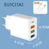 Cargador Múltiple Tipo-C+USB de 5V2A Estándar Europeo Adecuado para Cargadores de Teléfonos Móviles Huawei Android y Apple