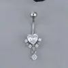 Nuevo Anillo de Ombligo de Zirconia Europeo y Americano Mariposa Corazón de Melocotón Anillo de Ombligo Sexy Personalizado Clavo de Ombligo Anillo de Ombligo Piercing de Ombligo de Moda