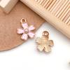 Menina Fofa Coração Flor Rosa Pingente DIY Acessórios para Chaveiro Flor de Cerejeira Colar Pulseira Material de Pingente