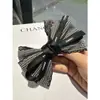 Grampo de Cabelo Laço de Tecido Pied-de-Poule Recheado Estilo Preppy Fresco Parte de Trás da Cabeça Elegante Clipe Superior Clipe Banana Novo Estilo