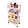 Carrito Estante de Almacenamiento de Pie Múltiples Niveles Habitación Almacenamiento de Bocadillos Estante de Almacenamiento Baño Carrito de Almacenamiento Móvil