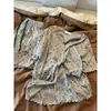 Pijama de oso estilo coreano ins dulce y femenino para mujer, conjunto de cárdigan de manga corta y shorts para primavera y verano, se puede usar para salir