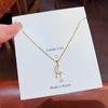 Collar con Colgante Pequeño de Luna y Estrella Borla de Perlas Cadena para Clavícula de Acero de Titanio Trendy Distintivo de Lujo Ligero para Mujer Joyería de Celebridad de Internet