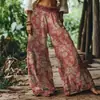 2026 Novo Estilo 3D Estilo Europeu e Americano Calças Wide Leg Estampadas para Mulheres, Calças Casuais Largas de Cintura Alta para o Verão, Calças Longas da Moda Versáteis Tendência