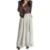 Novedad para Otoño 26: Estilo Relajado Old Money, Pantalones de Diseño Elegante con Cinturón de Alta Gama, Pantalones Casuales, Pantalones de Pierna Ancha Minimalistas Sofisticados