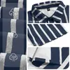Ropa de Hombre Transfronteriza Europea y Americana Amazon Verano Nuevo Estilo Solapa Rayas Vacaciones Camisa de Manga Corta Camiseta de Manga Corta de Playa para Hombre