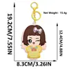 Diseño original caricatura 2D versión Q muñeca de tela no tejida parche bordado figura pequeña linda colgante para bolsa DIY