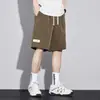 Shorts Esportivos de Seda de Gelo da Moda para Homens, Calças de Cinco Pontos de Tencel de Verão, Estilo Jovem de Verão 2026