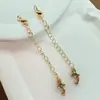 Cadena de Extensión de Cadena de Caja de Ajuste de Silicona que Conserva el Color Chapada en Oro de 14K Cadena de Extensión DIY Pulsera Casera Hecha a Mano con Cuentas Cadena de Extensión