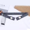Cinturón perezoso de mezclilla sin costuras y sin perforaciones para jeans de mujer, elástico combinable, elástico decorativo, cinturón invisible, moda para mujer
