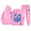 Conjunto de Moletom com Estampa Casual Outono/Inverno 2026 e Calça Simples com Estampa