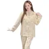 Pijama de Talla Grande para Mujer, Estilo Nuevo de Primavera y Otoño con Almohadilla en el Pecho, Cardigan Todo en Uno de Manga Larga, Dibujos Animados Dulces, Talla Grande, Conjunto de Ropa para el Hogar