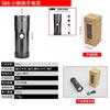 Lanterna de luz quente do Tiktok LED laser branco cauda de pistola de aço pequena com luz lanterna de zoom de longo alcance super brilhante