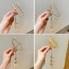Pinza para el pelo con borla de mariposa de metal estilo coreano para mujer, diseño de tiburón grande, para la parte posterior de la cabeza, nueva prenda para la cabeza