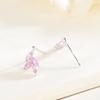 Brincos de Prata 925 Femininos Estilo Coreano Elegante Simples Moda Estilo ins Folhas Flores Cravejados de Diamante Brincos de Tarraxa da Moda Acessórios