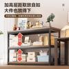 Estante de Livros de Chão Prateleira de Armazenamento Simples Multi-Camadas Pequena Estante de Livros Mesa de Quarto Próximo à Parede Prateleira de Armazenamento Integrada para Escritório
