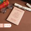Em estoque E.U. passaporte saco passaporte passaporte de viagem titular multifuncional couro pu vacina capa protetora