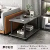 Mesa de centro pequeña, simple y moderna, para sala de estar, uso doméstico, mesa auxiliar de sofá de doble capa, forma cuadrada, estante simple de mesita de noche para dormitorio
