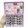 Anel Princesa Sanrio 24 Caixas Kuromi Anel de Desenho Animado Presente de Aniversário de Bebê Joia Anel Pequeno Anel