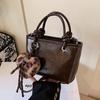 Bolsas para Mujer, Bolsas para Mujer, Bolsos Cubo Portátiles Estilo Retro, Nuevo Estilo de Invierno para Mujer, Bolsos de Hombro Simples y Versátiles, Bolsos para Mujer para el Trabajo y el Viaje