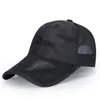 Nova Touca de Baseball Camuflada de Malha Respirável para Verão, Circunferência da Cabeça Grande, Aba Oca, Estilo Coreano, Proteção Solar ao Ar Livre, Boné