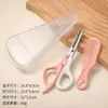 Set de Tijeras para Cortar el Cabello de Niños en Stock, Tijeras Seguras para Bebés con Punta Redonda y Bloqueo, Tijeras de Peluquería, Tijeras Planas, Tijeras Entresacadoras
