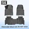 Adecuado para Chevrolet Silverado Ev Rst 2025 Tapetes de Piso de TPE Material 3D para Todo Clima Tapetes de Piso